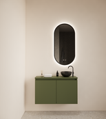 Toiletmeubel Gliss Echo Olijf Groen 80x50cm met toppaneel