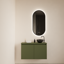 Toiletmeubel Gliss Echo Olijf Groen 80x50cm met toppaneel