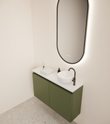 Toiletmeubel Gliss Echo Olijf Groen 80x50cm met toppaneel