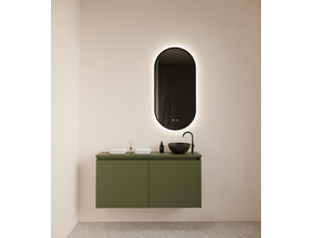 Toiletmeubel Gliss Echo Olijf Groen 100x50cm met toppaneel