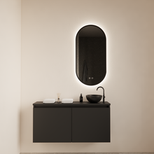 Toiletmeubel Gliss Echo Mat Zwart 100x50cm met toppaneel