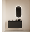 GLISS DESIGN Toiletmeubel Gliss Echo Mat Zwart 100x50cm met toppaneel