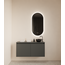 GLISS DESIGN Toiletmeubel Gliss Echo Graphite Grijs 100x50cm met toppaneel