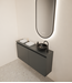 Toiletmeubel Gliss Echo Graphite Grijs 100x50cm met toppaneel