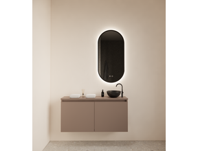 Toiletmeubel Gliss Echo Latte Kasjmier 100x50cm met toppaneel