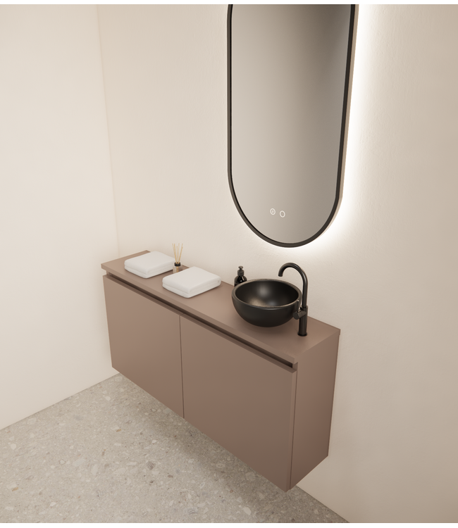 Toiletmeubel Gliss Echo Latte Kasjmier 100x50cm met toppaneel