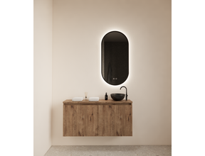 Toiletmeubel Gliss Echo Kasteel Eiken 100x50cm met toppaneel