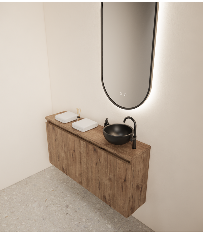 Toiletmeubel Gliss Echo Kasteel Eiken 100x50cm met toppaneel