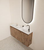 Toiletmeubel Gliss Echo Kasteel Eiken 100x50cm met toppaneel