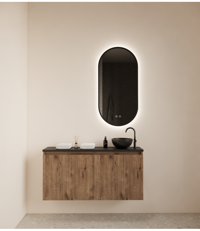 Toiletmeubel Gliss Echo Kasteel Eiken 100x50cm met toppaneel