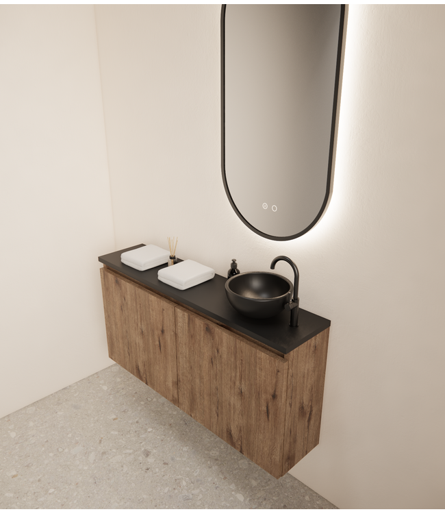 Toiletmeubel Gliss Echo Kasteel Eiken 100x50cm met toppaneel