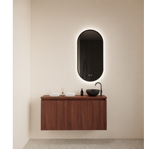 Toiletmeubel Gliss Echo Choco Eiken 100x50cm met toppaneel
