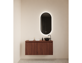 Toiletmeubel Gliss Echo Choco Eiken 100x50cm met toppaneel