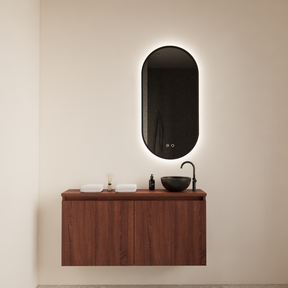 Toiletmeubel Gliss Echo Choco Eiken 100x50cm met toppaneel