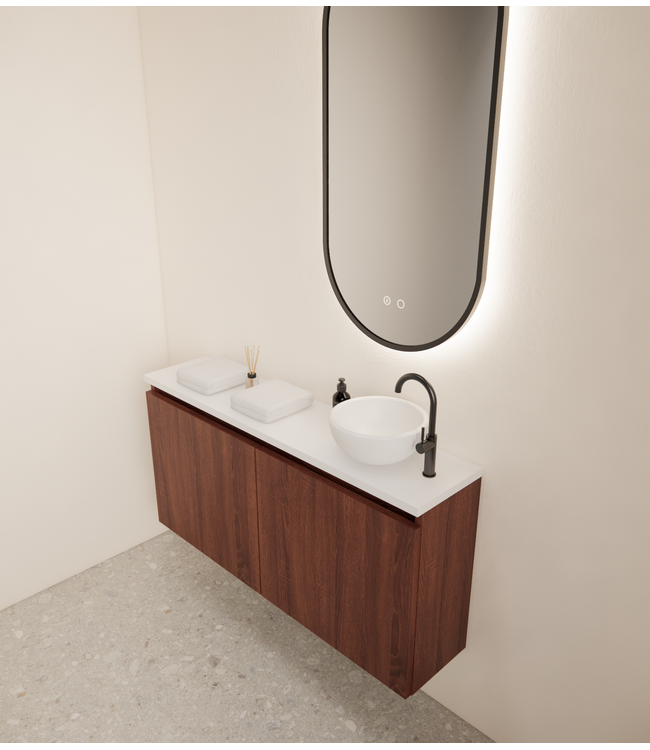 Toiletmeubel Gliss Echo Choco Eiken 100x50cm met toppaneel