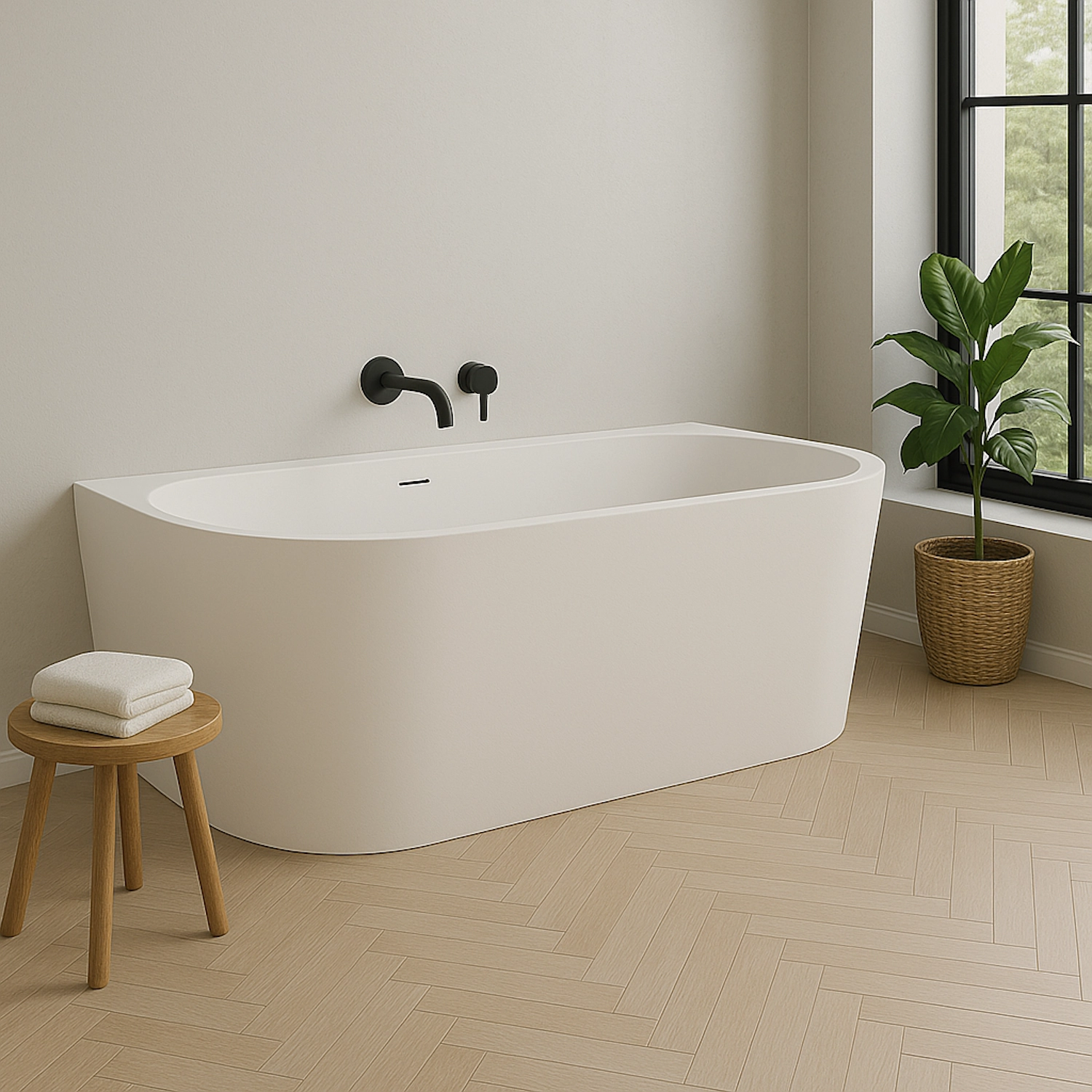 Halfvrijstaand bad kopen? Luxe design met slimme ruimtebesparing.