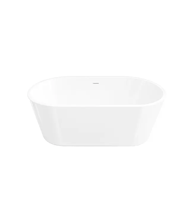 DutchLine Vrijstaand bad Murano Mat Wit 180x80x58cm acryl met waste en overloop