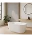 Vrijstaand bad Murano Mat Wit 180x80x58cm acryl met waste en overloop