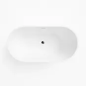 Vrijstaand bad Murano Glans Wit 180x80x58cm acryl met waste en overloop