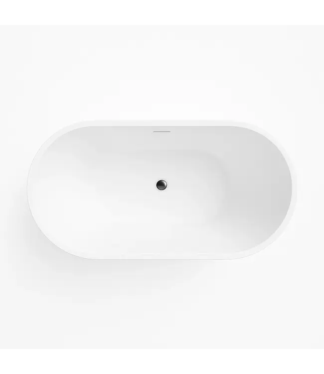 DutchLine Vrijstaand bad Murano Glans Wit 180x80x58cm acryl met waste en overloop