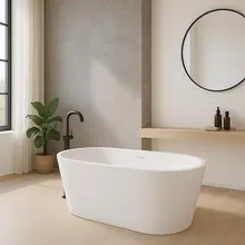 Vrijstaand bad Murano Glans Wit 180x80x58cm acryl met waste en overloop