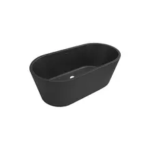 Vrijstaand bad Murano Mat Zwart 180x80x58cm acryl met waste en overloop