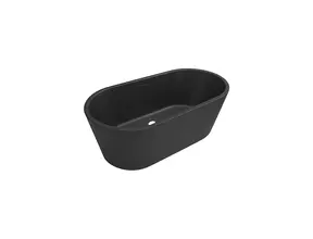 Vrijstaand bad Murano Mat Zwart 180x80x58cm acryl met waste en overloop