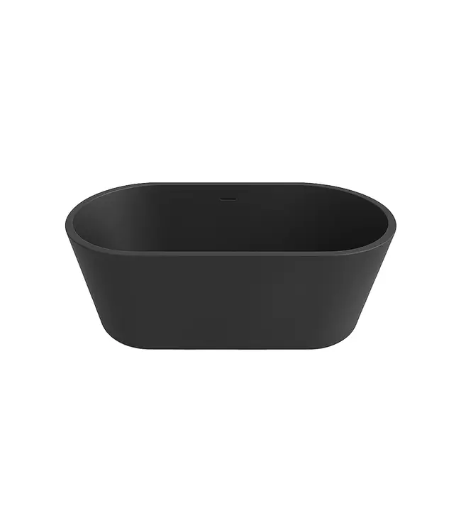 Vrijstaand bad Murano Mat Zwart 180x80x58cm acryl met waste en overloop