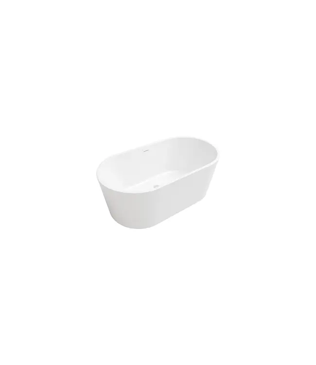 DutchLine Vrijstaand bad Murano Mat Wit 170x75x58cm acryl met waste en overloop