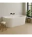 Half Vrijstaand bad Ferro Mat Wit 170x75x60cm acryl met waste en overloop