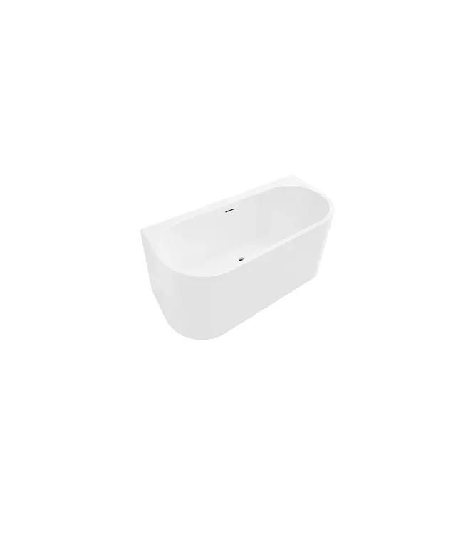 Half Vrijstaand bad Ferro Glans Wit 170x75x60cm acryl met waste en overloop