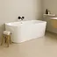 DutchLine Half Vrijstaand bad Ferro Glans Wit 170x75x60cm acryl met waste en overloop