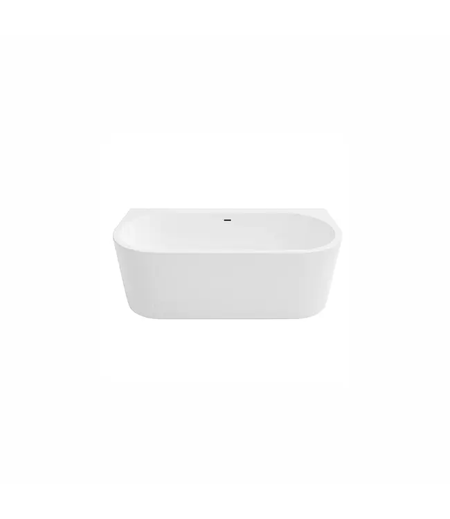 Half Vrijstaand bad Ferro Glans Wit 170x75x60cm acryl met waste en overloop