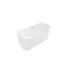 Half Vrijstaand bad Ferro Glans Wit 180x80x58cm acryl met waste en overloop