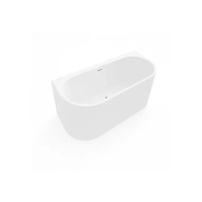 Half Vrijstaand bad Ferro Mat Wit 180x80x58cm acryl met waste en overloop Half Vrijstaand bad Ferro Mat Wit 180x80x58cm acryl met waste en overloop