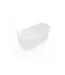 Half Vrijstaand bad Ferro Mat Wit 180x80x58cm acryl met waste en overloop