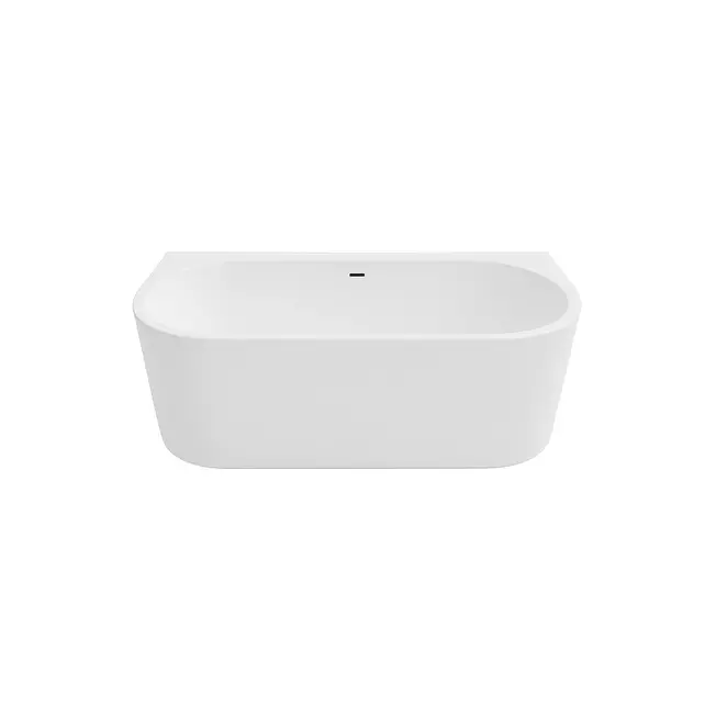Half Vrijstaand bad Ferro Mat Wit 180x80x58cm acryl met waste en overloop Half Vrijstaand bad Ferro Mat Wit 180x80x58cm acryl met waste en overloop