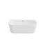 Half Vrijstaand bad Ferro Mat Wit 180x80x58cm acryl met waste en overloop