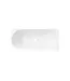 Half Vrijstaand hoekbad Ferro Rechts Mat Wit 180x80x58cm acryl met waste en overloop