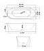 Half Vrijstaand hoekbad Ferro Rechts Mat Wit 170x80x60cm acryl met waste en overloop