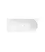 Half Vrijstaand hoekbad Ferro Links Mat Wit 180x80x58cm acryl met waste en overloop