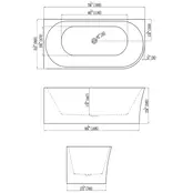 Half Vrijstaand hoekbad Ferro Links Glans Wit 180x80x58cm acryl met waste en overloop