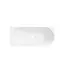 Half Vrijstaand hoekbad Ferro Links Glans Wit 170x80x60cm acryl met waste en overloop