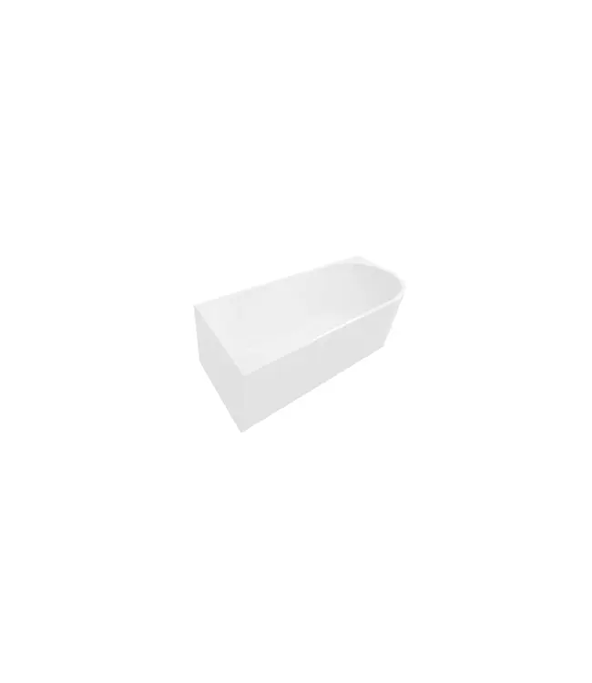 Half Vrijstaand hoekbad Ferro Links Mat Wit 170x80x60cm acryl met waste en overloop
