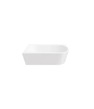 DutchLine Half Vrijstaand hoekbad Ferro Links Mat Wit 170x80x60cm acryl met waste en overloop