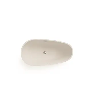 DutchLine Vrijstaand bad Elips Mat Wit 170x80x58cm acryl met waste en overloop