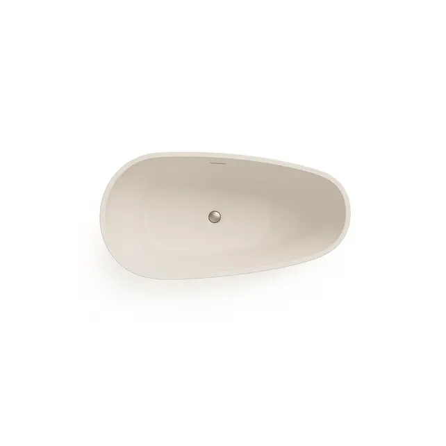 Vrijstaand bad Elips Mat Wit 170x80x58cm acryl met waste en overloop