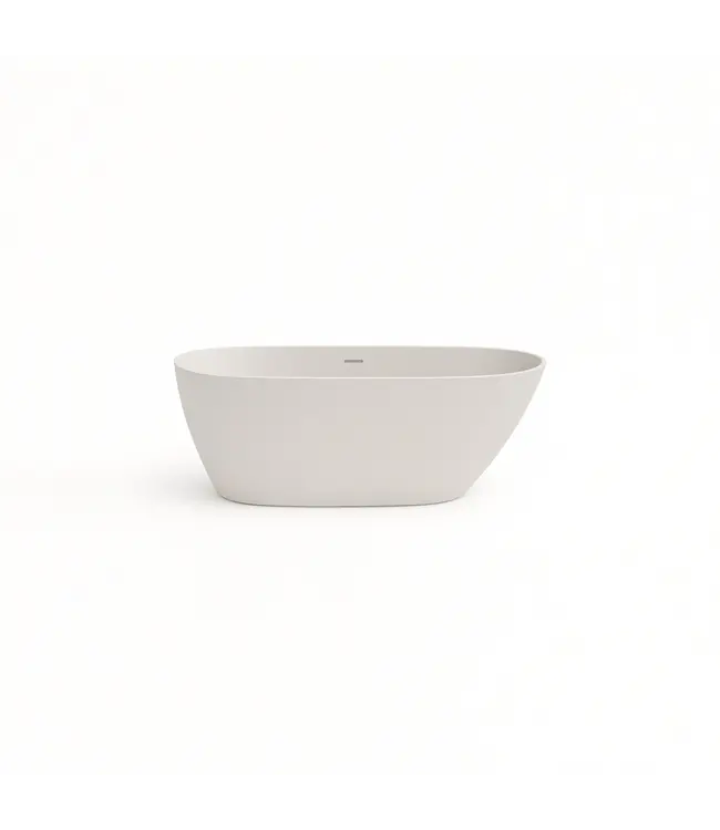 Vrijstaand bad Elips Mat Wit 170x80x58cm acryl met waste en overloop