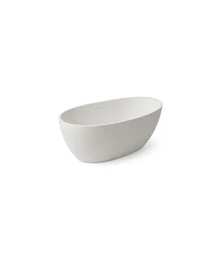 DutchLine Vrijstaand bad Elips Mat Wit 170x80x58cm acryl met waste en overloop