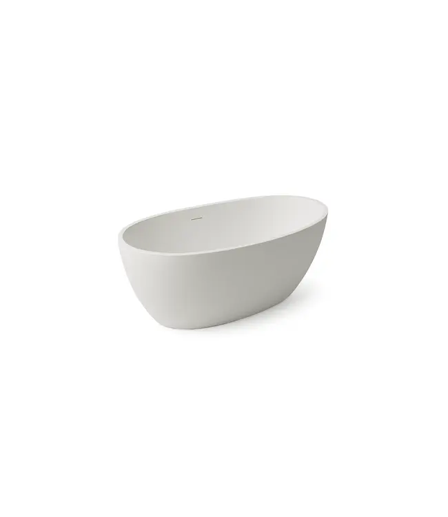 Vrijstaand bad Elips Mat Wit 170x80x58cm acryl met waste en overloop